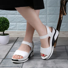 Load image into Gallery viewer, 2024 Summer shoes woman Platform Sandals Women Soft Leather Casual Open Toe Gladiator wedges Trifle Mujer Women Shoes Flats