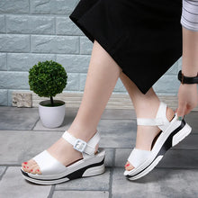 Load image into Gallery viewer, 2024 Summer shoes woman Platform Sandals Women Soft Leather Casual Open Toe Gladiator wedges Trifle Mujer Women Shoes Flats